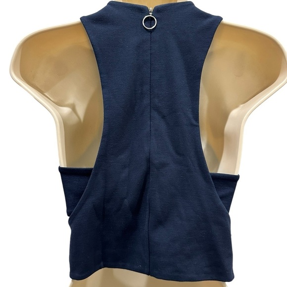 T by Alexander Wang Sleeveless Racerback Cutout Crop Top - Picture 8 of 8